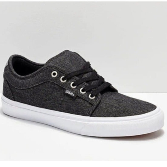 Vans Black Canvas Sneakers 6.5 Skateboard Shoes - Picture 4 of 7